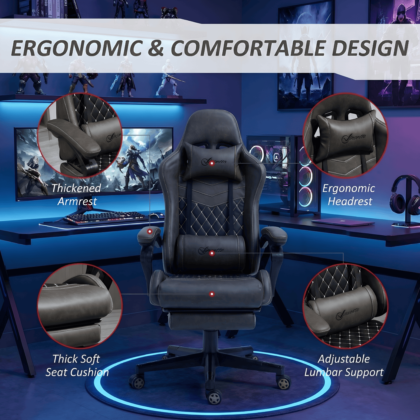 Diamond Leather Gaming Chair